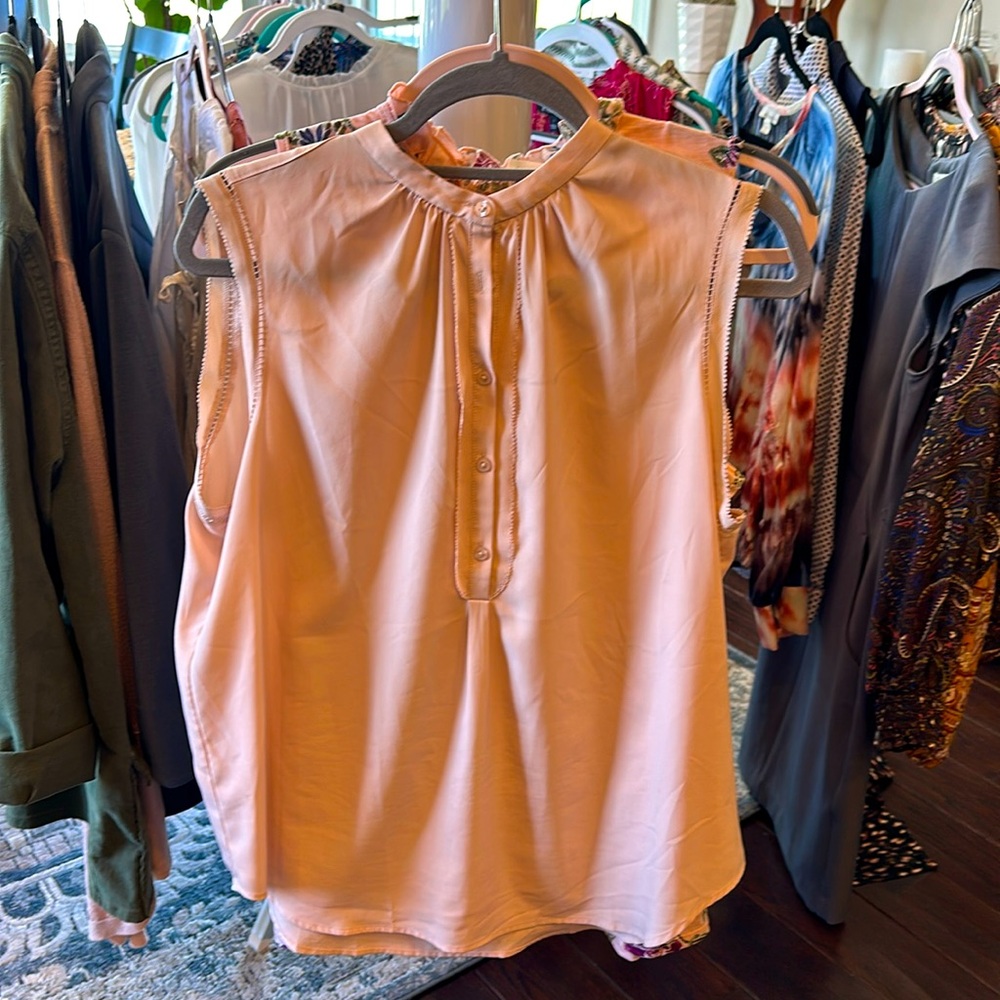 Silky pink sleeveless shell, Ann Taylor!